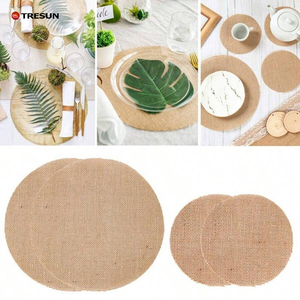 Décoration de <span class=keywords><strong>table</strong></span>, vaisselle de <span class=keywords><strong>mariage</strong></span>, sets de <span class=keywords><strong>table</strong></span> ronds en <span class=keywords><strong>jute</strong></span> tissé personnalisables, faits à la main, écologiques, pour <span class=keywords><strong>table</strong></span> à manger - Product Image 4