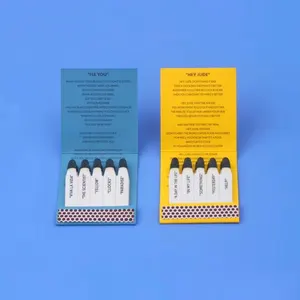 Fábrica por atacado produzido aniversário matchbook personalizado corresponde logotipo papel matchbox com madeira segurança vela fósforos