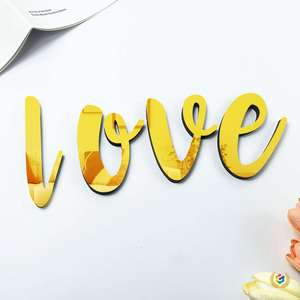 Pegatinas de Pared de Espejo Acrílico con Letras Minúsculas, Autoadhesivo, para el Hogar, Dormitorio, Sala de Estar - Product Image 4