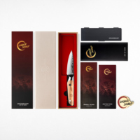 Grandsharp 3.5 pouces japonais 67 couches en acier damas couteau d'office de cuisine petit couteau d'office de coupe de fruits manche en bois d'olivier