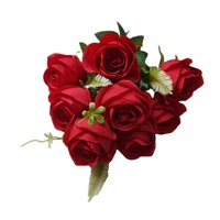 Handgemachte 10-Kopf künstliche Seide Rose Bouquet 50cm große Rose Bunch für Hochzeit Weihnachten Ostern Blumen Home Decor