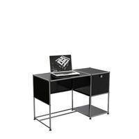 Système d'armoires modulaires, bureau de chambre, poste de travail informatique, unité de rangement minimaliste moderne en acier inoxydable, mobilier pour hôtel et maison