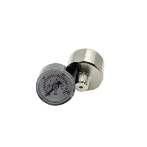 1 inch miniatuur micro zwart stalen klepstandsteller pneumatisch 10 bar manometer - Product Image 3