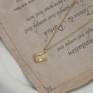 Collar de mujer estilo circón chapado en oro estilo viajero de azúcar y un sentido de diseño - Product Image 4