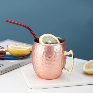 XHL <span class=keywords><strong>SUB</strong></span> 500ml martelé vin mule tasse en acier inoxydable moscou ananas café bière personnalisé verre céramique PP verres retour école - Product Image 5