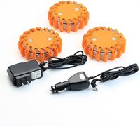 Kit de 6 feux de signalisation d'urgence rechargeables pour voiture, feux de signalisation routière à LED avec base magnétique