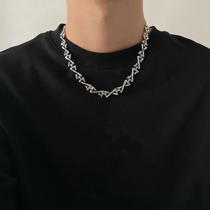 Collana Hip Hop con Lettera Z, Stile Punk High Street, Versatile per Uomo, Catenina per Maglione, Ciondolo, Bracciali con Charm - Product Image 2