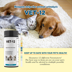 Bâtonnets de test urinaires UTI pour la santé des animaux de compagnie, bandelettes d'analyse <span class=keywords><strong>urinaire</strong></span> 12 paramètres pour chats et chiens Vet-12 - Product Image 4