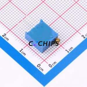 Resistencia Ajustable/Potenciómetro 3296W-203-LF, Componente de Orificio Pasante (THT)-3P, 9.5x4.8mm, Resistencia de 20kOhm, 10%, 500mW, 250ppm ℃ - Product Image 2
