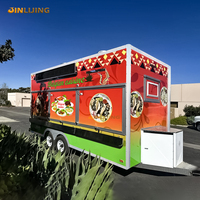 JINLIJING Chariot de restauration entièrement équipé, mobile carré, café, crème glacée, pizza, restauration rapide, camion, remorque Imbisswagen Deutschland