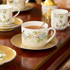 Article très vendu : Ensemble tasse et soucoupe en porcelaine fine, style rétro de luxe, pour le thé de l'après-midi et le <span class=keywords><strong>café</strong></span> - Pack cadeau en gros - Product Image 3