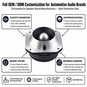 Tweeter <span class=keywords><strong>à</strong></span> compression avec diaphragme en titane de 44 mm, 4 ohms, 93 dB, OEM ODM pour les marques audio automobiles - Product Image 3