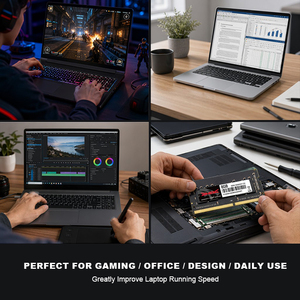 Trusted Laptop <b>Ram</b> <b>Ddr4</b> 8GB 16GB 32GB 2666MHz 3200MHz Sodimm Notebook Memory Module Silent Cooling Fin For Coding - Product Image 4