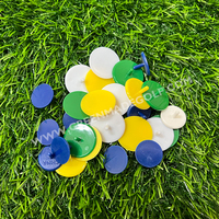 Haute Qualité Logo En Plastique Peinture Marqueurs De Balle De Golf ABS HIPS Transparent Couleur Assortie Marqueurs De Position De Balle De Golf 15/16 "24MM