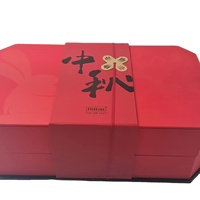 Boîte rouge imprimée personnalisée en vrac Boîte d'emballage de stockage de mode recyclable à double couche magnétique avec insertion pour cadeau
