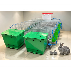 Cage à lapins robuste à 12 compartiments, cage verticale pour l'élevage et l'engraissement, design peu encombrant pour les petites exploitations - Product Image 1