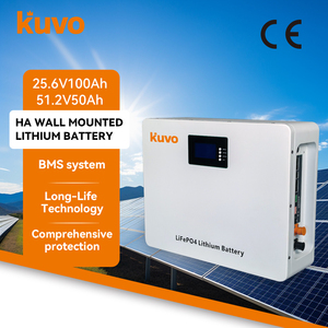 KUVO 25.6V 51.2V Wall <b>Mounted</b> Pack Long Lifespan 5000+ Cycles Lithium <b>Battery</b> Home Energy Storage System for - Product Image 2