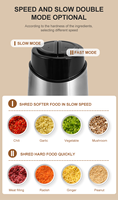 Robot culinaire électrique 500W SUS PP (Hachoir à viande multifonctionnel en acier inoxydable de qualité supérieure, vitesse variable, bouton poussoir)