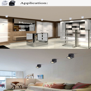 360 <span class=keywords><strong>degrés</strong></span> rotation Downlight 5W 7W 10W 12W COB LED piste lumière salle de réunion projecteur de plafond monté en surface - Product Image 6