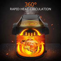 Friteuse à air numérique de haute qualité 6L en acier inoxydable avec revêtement PTFE, contrôle par application, four intelligent domestique, efficacité énergétique A+++, coffret cadeau