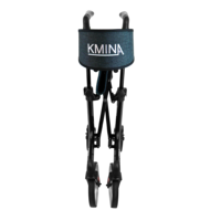 Andador con Ruedas para Adultos Altos y Personas Mayores con Asiento de Altura Ajustable (1.70-2.00 M), Andador Ligero de Aluminio de 7 kg, KMINA K10017