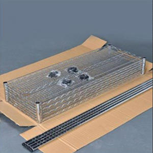 מחסן משרד רשת חוט נירוסטה מדפי אחסון מדפי מדף 4 שכבה מדפי למכירה - Product Image 5