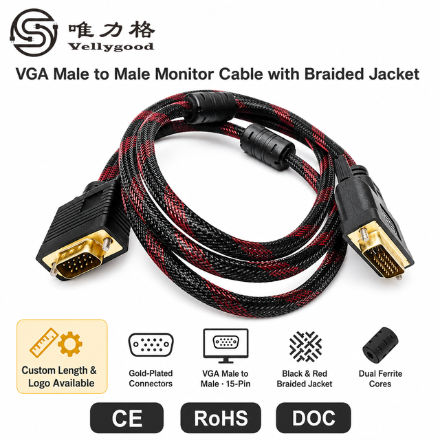 1.5M Senye Cable DVI-D to VGA Adapter 24+5 Male Plug Dual Link 15Pin Support 1080P Full HD for Laptop