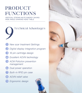<span class=keywords><strong>Dermapen</strong></span> Électrique <span class=keywords><strong>Professionnel</strong></span> Réglable à Affichage Numérique Nano pour le Rajeunissement de la Peau et l'Anti-rides - Product Image 4