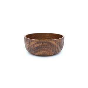 Juego de tazones tallados de madera de acacia estilo Japandi (25cm, 20cm, 14cm), un elegante y perfecto juego de tazones para servir de calidad alimentaria, procedentes de Indonesia. - Product Image 3
