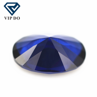 Grade 5A, 3*5mm-10*14mm, coupe ovale à la machine, 113 #   Spinelle bleue Pierres précieuses en vrac Forme ovale Saphir synthétique 113 #   Pierres précieuses spinelle