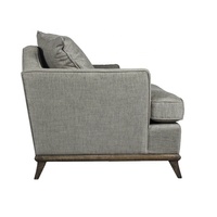 Usine de meubles ODM Shayne Chine, personnalisation de canapé en tissu gris antique à 3 places, style américain, cadre en bois massif pour salon