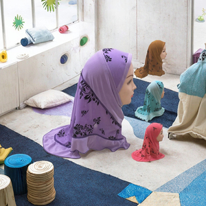 Muslim Style Autumn Girls Long Hijab Polyester Digital Printing Children's New Design Manufacturers Direct Wholesale Prices - Product Image 3