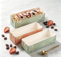 Boîte à gaufres personnalisée en carton avec fente pour bâtonnets, idéale pour gaufres, hot-dogs, desserts, snacks et emballages à emporter