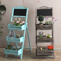 Support de fleurs multi-niveaux en verre noir pour plantes succulentes, étagère décorative pour plantes, support de pots de fleurs