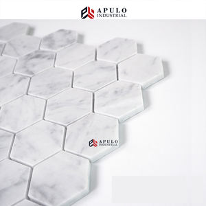 Hexagonal blanco <span class=keywords><strong>mosaico</strong></span> de mármol mozaiek backsplash de <span class=keywords><strong>malla</strong></span> en <span class=keywords><strong>piedra</strong></span> <span class=keywords><strong>natural</strong></span> cocina ducha de azulejo de pared grandes Octágono azulejo de piso - Product Image 3