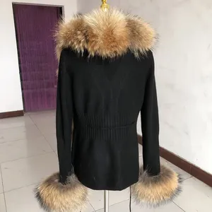<span class=keywords><strong>Cardigan</strong></span> Eleganti in Vera Pelliccia di Volpe per Primavera e Autunno, Maglioni Misto Pelliccia di Procione, <span class=keywords><strong>Sexy</strong></span> <span class=keywords><strong>Cardigan</strong></span> da Donna - Product Image 5