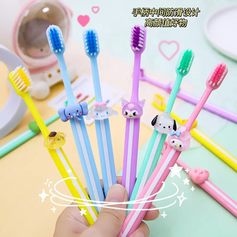 Ruunjoy vente en gros Sanrio brosse à dents mignon Kuromi ma mélodie bas prix doux enfants Portable voyage brosse à dents Sanrio accessoires