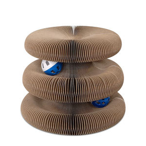 Grosir mainan kardus kucing bel modern baru lapisan ganda cakar bergelombang mainan organ papan kardus penggaruk kucing - Product Image 5