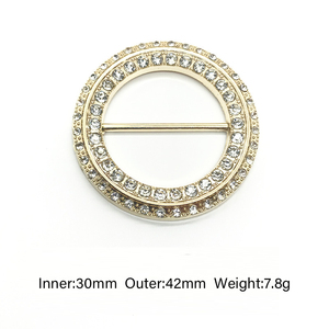 Hebillas de cristal de Metal de moda de alta calidad con aspecto de perla de plástico y diamantes de imitación para ropa nueva llegada - Product Image 3