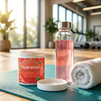 Poudre d'électrolytes à la pastèque sans sucre, marque distributeur, mélange pour boisson hydratante, supplément de nutrition sportive pour la récupération énergétique 158g
