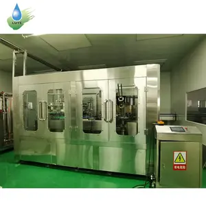 Máquina automática de enchimento de refrigerantes carbonatados para fazer água e refrigerantes, linha de enlatamento, equipamento de mistura de CO2
