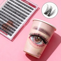 Cils en grappe en fibre de soie PBT de luxe en gros - Cils artificiels super doux et très brillants qui imitent les cheveux naturels.
