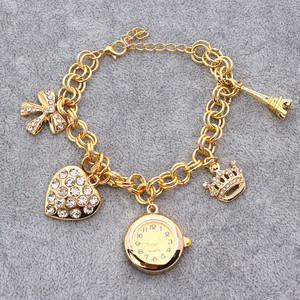 <span class=keywords><strong>Montre</strong></span> à Quartz Bracelet <span class=keywords><strong>Tendance</strong></span> Design Personnalisé avec Perles pour <span class=keywords><strong>Femme</strong></span>, Montres-Bracelets de Luxe en Gros pour Filles - Product Image 1