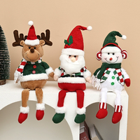 CI-270 Nouvelle Série Décoration de Noël, Poupée Gnome à Carreaux Verts, Chaussette de Noël, Boucle de Rideau, Housse de Coussin, Housse de Chaise
