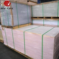 Feuille acrylique brillante PMMA de qualité alimentaire 2 mm légère résistante à la chaleur 1220x2440 mm pour impression de panneaux de menu de café