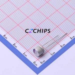 Condensateur solide 6SEPC220M, composant traversant (THT), D6.3xL5.5mm 220uF 20% 6.3V 149mA120Hz - Product Image 1