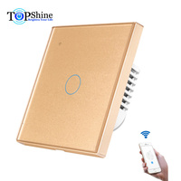 Interruptor táctil de Wifi con función de Control remoto RF433 para automatización del hogar, 1, 2, 3 y 4 bandas, UE, Reino Unido