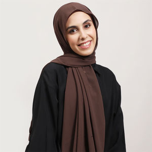 حجاب مسلم جديد من الشيفون الثقيل الفاخر صنع في الصين، جاهز للارتداء، وشاح ربيعي مع مغناطيس مدمج - Product Image 3