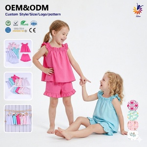 Abbigliamento Estivo per Bambine 2026, Set di Vestiti per Bambini, Completi per Bambine Piccole, Vendita all'Ingrosso, Logo Personalizzato, MOQ Basso - Product Image 1
