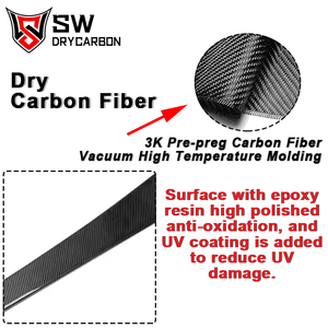 <span class=keywords><strong>2020</strong></span>-IN pour Chevrolet Corvette C8 – Jupes latérales en fibre de carbone sèche, garnitures de bas de caisse, séparateurs et ailerons – État neuf - Product Image 2